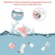 5 in 1 Electric Razor for Women Cordless Hair Removal Ladies Shaver Painless Body Hair Trimmer Remover Rechargeable Epilator for Bikini Facial Nose Ear Eyebrows Leg Armpit