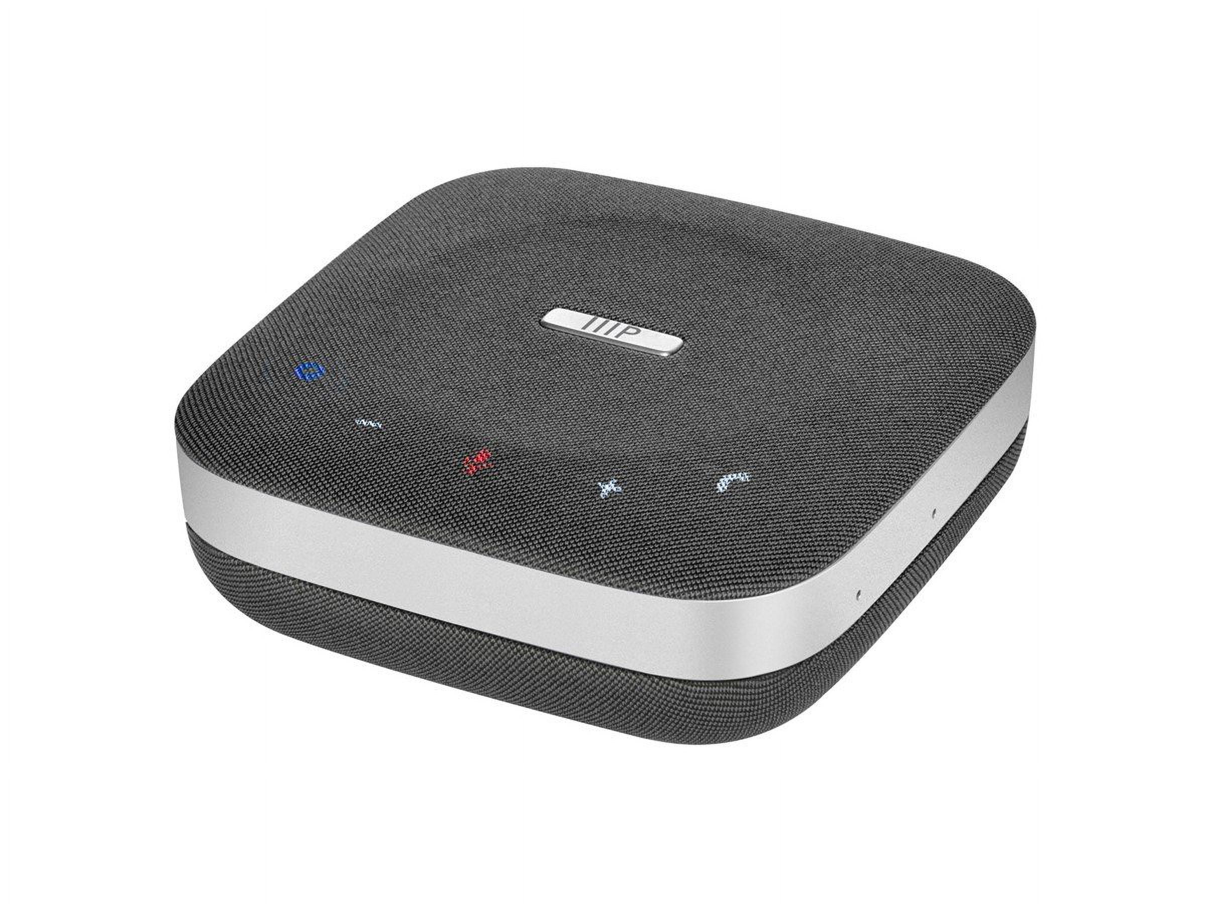 Monoprice All‑in‑One Conference Room Speakerphone Dock Compact Bluetooth Wireless Omnidirectional Microphone Conference Speaker for Home Officce For Teams and Zoom