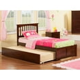 thumbnail image 4 of Mission Twin Extra Long Bed with Footboard and Twin Extra Long Trundle in Walnut, 4 of 7