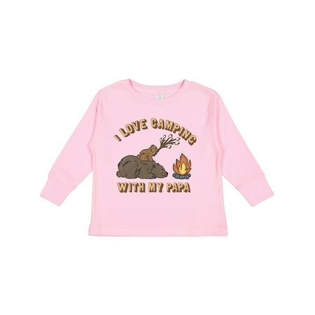 

Inktastic I Love Camping with My Papa Gift Toddler Boy or Toddler Girl Long Sleeve T-Shirt