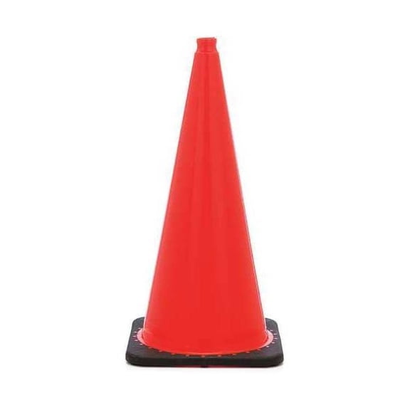 Traffic Cone, PVC, Non-Reflective, 28 in Height, 5 lb, Orange