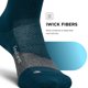 thumbnail image 5 of Calcetines Feetures Trail Max Cushion Mini Crew Senderismo Azul Grande, 5 of 7