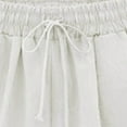 thumbnail image 5 of IROINNID Women's Summer Large Size Cotton Linen Elastic Bermuda Shorts, 5 of 5