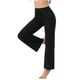 thumbnail image 4 of Pantalones de pijama de mujer INSPIRE CHIC, de pierna ancha, con cordón, pantalones de sudadera elásticos, pantalones de lounge Palazzo, pantalones de yoga para dormir, color negro, 4 of 6