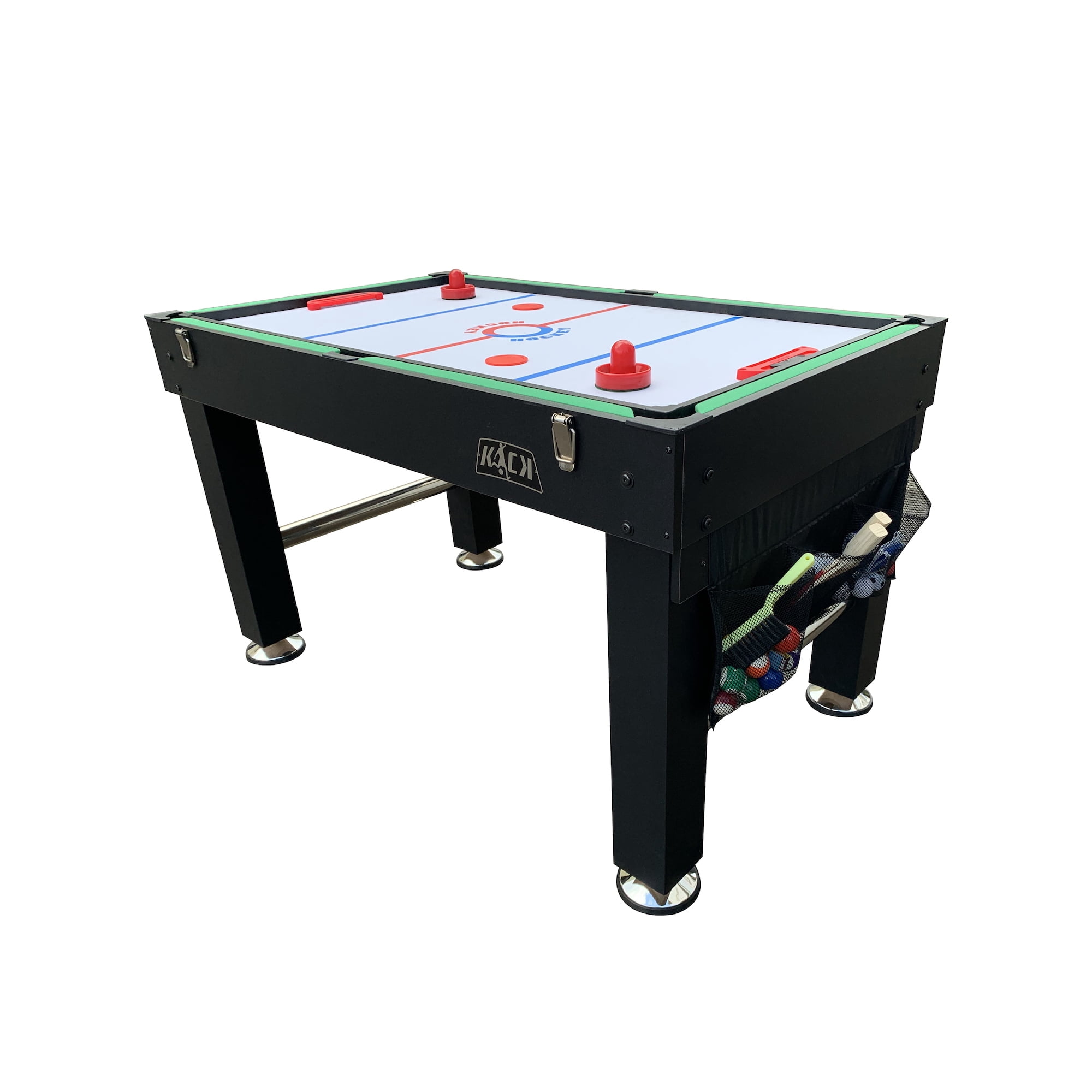 KICK Morpheus 55″ 5 in 1 Multi-Game Table&nbsp;(Black) - Combo Game Table Set - Foosball, Billiards/Pool, Glide Hockey, Table Tennis, and Basketball for Home, Game Room, Friends and Family!
