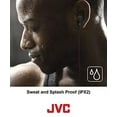 thumbnail image 3 of JVC Black and Red Nozzel Secure Comfort Fit Sweat Proof Gumy Sport Earbuds with long colored cord HA-ENR15B, 3 of 7