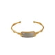 thumbnail image 1 of Pulsera vintage con forma de hoja de bambú 925 chapada en oro para mujer, 1 of 2