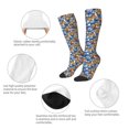 thumbnail image 3 of Goofa Colorful Butterfly1 Pattern Adult Stockings, Color-Block Knee High Socks, Comfortable and Breathable, Soft and Stretchable, Sports, and Decoration, 3 of 5