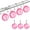 Pink, variant on 12PCS Shower Curtain Hooks Rings for Bathroom, Stainless Steel Rust Resistant Decorative Rhinestones Shower Curtain Rings Hangers for Shower Curtains, Clothing, Towels, etc.