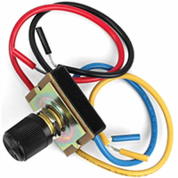 Jandorf 13 amps Single Pole Rotary Appliance Switch Black/Silver 1 pk