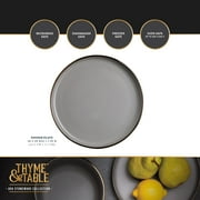Thyme & Table Stoneware Ava Dinner Plate, Grey