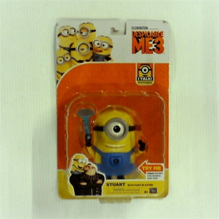 UPC 064442202811 product image for Despicable Me 3: Deluxe Talking Minion Action Figure - Stuart with Fart Blaster | upcitemdb.com