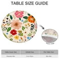 thumbnail image 6 of Floral Bohemian Print Round Tablecloth with Elastic Hem, 44 Inch Stretch Fit for Indoor Outdoor Dining & Party Decor, 6 of 7