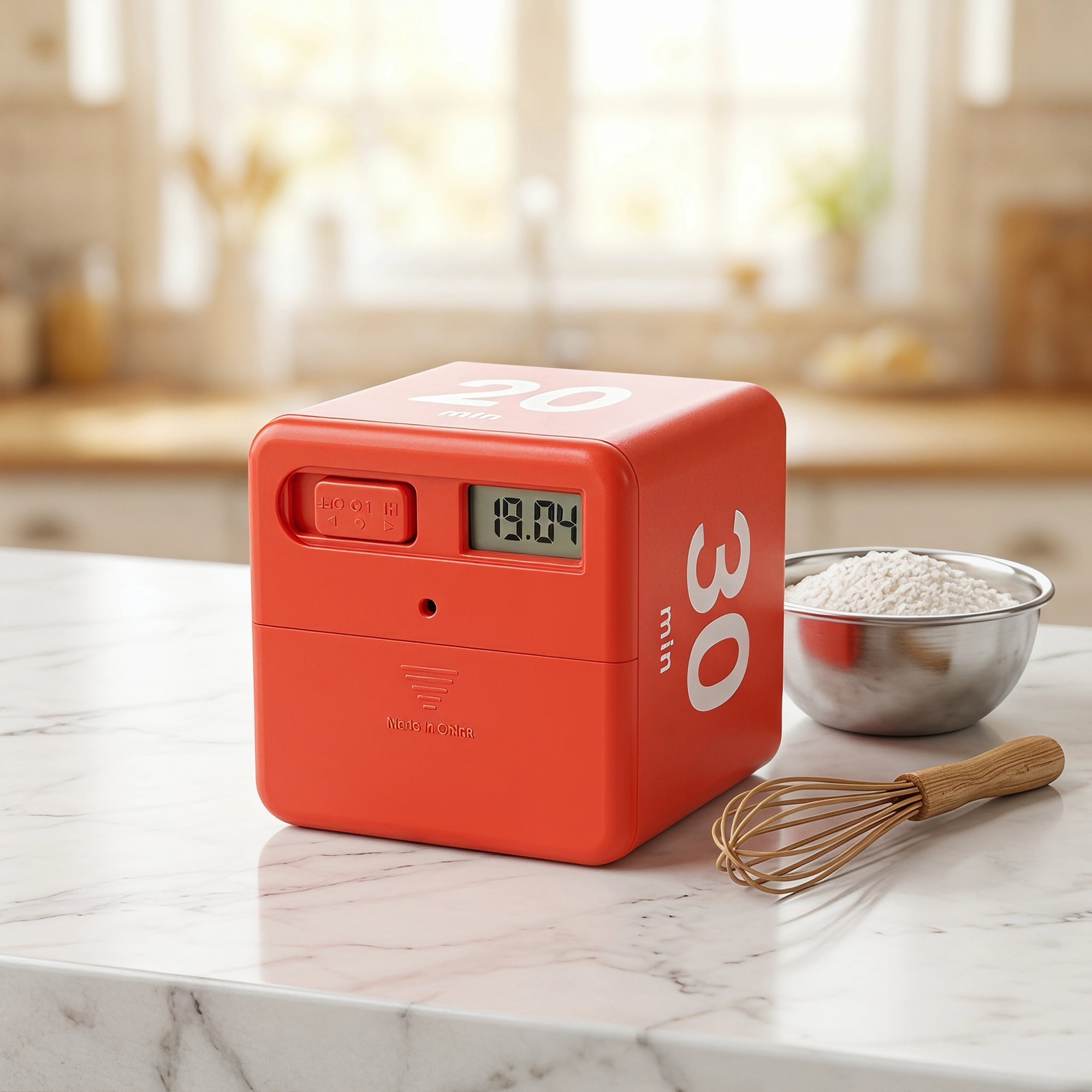Unique Bargains 60 Minute Kitchen Timer, Digital Visual Timer for Students and Adults Red