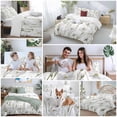 thumbnail image 6 of White Floral Bedding 3 Piece Duvet Cover Set Queen Size, Garden Floral Seasonal Botanical Blooms Soft Microfiber Comforter Cover with Zipper Closure & Pillowcases, Wrinkle & FadeResistant Quilt Cover, 6 of 9