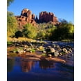 thumbnail image 2 of Talbot Frank, Christopher 15x17 Gold Ornate Wood Framed with Double Matting Museum Art Print Titled - Arizona, Sedona Cathedral Rock and Oak Creek, 2 of 4
