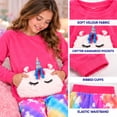 thumbnail image 4 of Sweet & Sassy Girls' Pajama Set - 2 Piece Velour Critter Sleep Shirt and Pajama Bottoms, 4 of 7