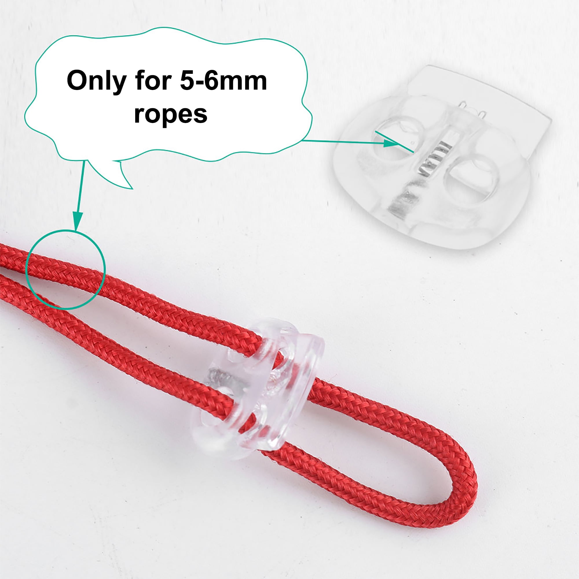 20pcs Plastic Spring Cord Locks Rope Fastener Double Holes Toggle Stoppers Sliders for Backpack