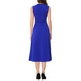 thumbnail image 3 of INSPIRE CHIC Women's Dress Sleeveless Crew Neck High Waist A-Line Office Dresses XL Royalblue, 3 of 6
