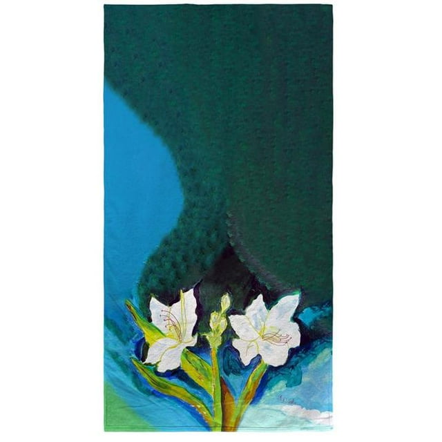 Betsydrake BT1139 Serviette de Plage Lys Blancs