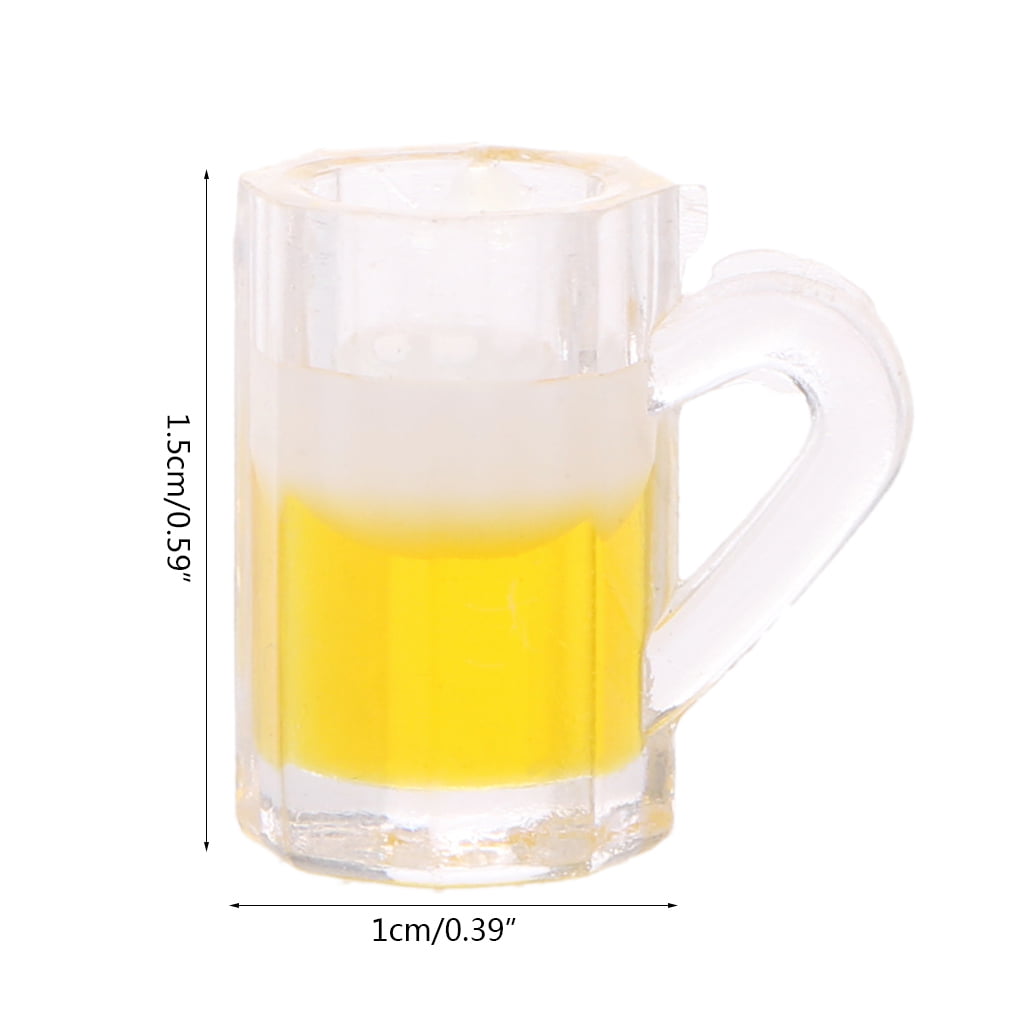 2 X 1:12 Scale Toy Kitchen Beer Drinking Cups Dollhouse Miniature Mug Accessory 