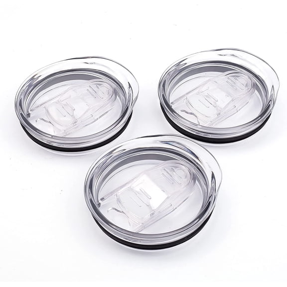 20oz Skinny Tumbler Replacement Lids 3 Pack,2.75in Cup Mouth Compatible with YETI Rambler and More Tumbler Cups,Spill Proof Splash Resistant Silicone Sliding Covers.