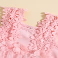 thumbnail image 4 of Combinaison-robe pour Bébé Fille en Dentelle à Fleurs Sans Manches en Maille Tulle, 4 of 9