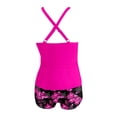 thumbnail image 4 of Womens Bathing Suits Tankini 2026 Trendy Modest Deep V Neck Crossover Top with Swim Shorts Two Piece Bathing Suits for Women, 4 of 5