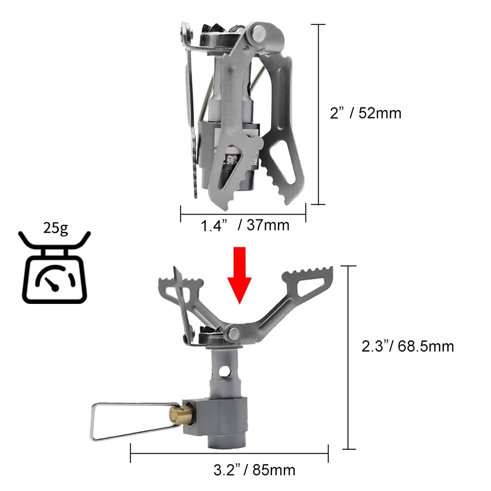 BRS 3000T Stove with Igniter Ultralight Backpacking 3000T Titanium Stove Camping, Backpacking Propane Burner