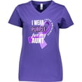 thumbnail image 3 of Inktastic I Wear Purple For My Aunt Lupus Awareness Women's V-Neck T-Shirt, 3 of 5