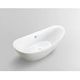 thumbnail image 3 of Vanity Art 68" x 30" Acrylic Freestanding Bathtub Contemporary Soaking Tub with Overflow and Pop-Up Drain, VA6513, 3 of 5
