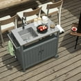 thumbnail image 6 of TORVA 42" All-in-One Outdoor Kitchen Cart - Stainless Steel Sink & HDPE Storage Cabinet with Cover (Gray), 6 of 10