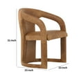 thumbnail image 5 of Benjara Chie 23 Inch Dining Chair, Brown Polyester, Cantilever, Solid Wood Frame, 5 of 5
