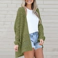 thumbnail image 3 of Vedolay Long Cardigans for Women Button Down Long Sleeve Soft Knit Cardigan Coats 2023 Green,L, 3 of 4