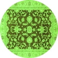thumbnail image 1 of Ahgly Company Indoor Round Oriental Green Traditional Area Rugs, 7' Round, 1 of 4