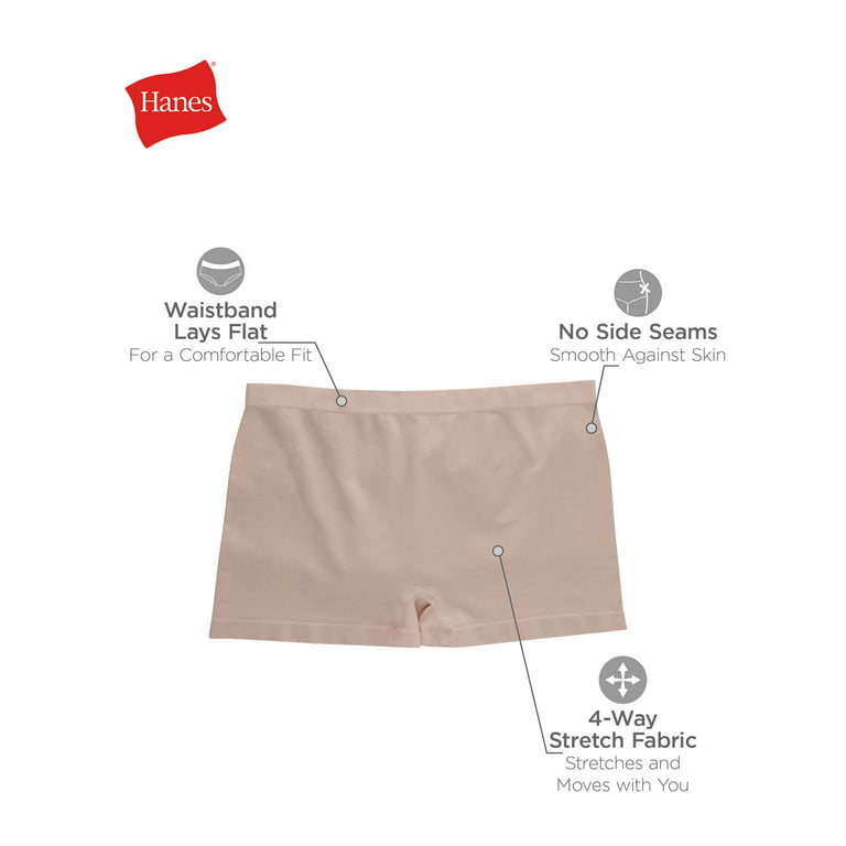 Experience Dance. Hanes Girls' Active Tagless Boy Shorts Pack of 5