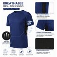 thumbnail image 5 of TELALEO 5 Pack Men’s Quick Dry Gym Shirts , Breathable Mesh Underarm, Lightweight Athletic Tees for Workout, Running, and Everyday Wear，Size M, 5 of 6