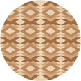 thumbnail image 1 of Ahgly Company Machine Washable Indoor Round Transitional Orange Area Rugs, 8' Round, 1 of 7