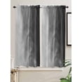 thumbnail image 5 of Black Grey Ombre Bathroom Window Curtain, Coastal Beach Modern Abstract Art Light Filtering Coffee Kitchen Curtains, Bedroom Living Room Curtains 2 Panel 84"x63", 5 of 6