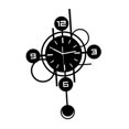 thumbnail image 2 of Reloj de pared con péndulo, decoración para el hogar, regalo, acrílico, resistente, reloj colgante. Negro 40cm, 2 of 9