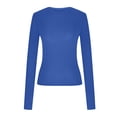 thumbnail image 5 of Womens Tops Casual Long Sleeve Shirts Basic Fall Fashion Crop Tops Layering Slim Fit Y2k Clothes Lightweight Fall Outfits for Women 2026, 5 of 5
