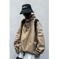 thumbnail image 7 of Japanese Kanji Harajuku Windbreaker Streetwear Techwear Lightweight Jacket Pullover Embroidery Hoodie, 7 of 7
