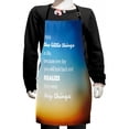 thumbnail image 1 of Enjoy the Little Things Kids Apron, Inspirational Slogan on Future on Blurry Sunset Background, Boys Girls Apron Bib with Adjustable Ties for Cooking Baking Painting, Orange Blue White, by Ambesonne, 1 of 2