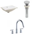 thumbnail image 1 of 18.25-in. W CUPC Rectangle Bathroom Undermount Sink Set In White - Chrome Hardware - Overflow Drain Incl. AI-13073, 1 of 9