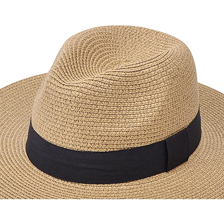 Women Straw Panama Hat Travel Fedora Beach Sun Hat Summer  display picture 1