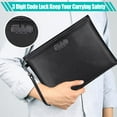 thumbnail image 3 of IC ICLOVER Bolsas para Documentos Ignífugas con Cerradura, Bolsa para Dinero Ignífuga Impermeable de 14.2 "x 10", Bolsa de Almacenamiento Segura Ignífuga con Cremallera para Portadocumentos a4, Archivo, Efectivo y Tableta, 3 of 7