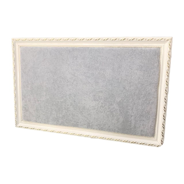 Marco de fotos/joyas de pared con tornillo y 2 ganchos estilo retro Blanco y gris