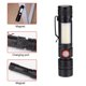 thumbnail image 2 of 2X Linterna LED Linterna Impermeable Linterna Magnética Zoom T6 + Linterna COB con Clip Luz de Mano Portátil Batería 18650, 2 of 5