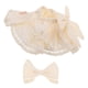 thumbnail image 4 of Vestido de peluche para muñecas, falda de peluche con ribete dorado y lazo para fiestas de cumpleaños, día del niño y reuniones familiares, 4 of 7