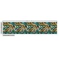thumbnail image 3 of Ambesonne Geometric Fabric by the Yard Upholstery, Surreal Future Lines, 1 Yard, Pale Yellow Turquoise, 3 of 5
